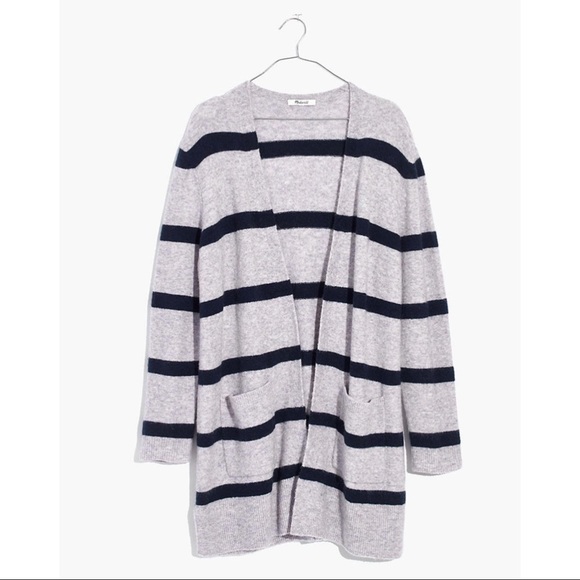 ⬇️ Kent Cardigan Sweater in Stripe - Picture 4 of 7